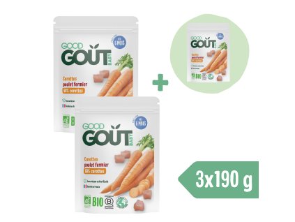 2+1 ZADARMO: Good Gout BIO Mrkva s farmárskym kuriatkom (190 g)