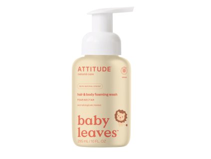 Attitude Baby leaves Detská umývacia pena s vôňou hruškovej šťavy 2v1 (295 ml)