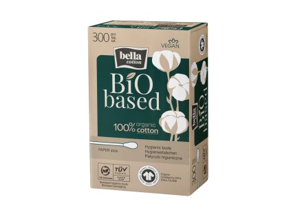 BC 081 P300 W01 BELLA COTTON BIO BASED hygienické tyčinky papírová krabička