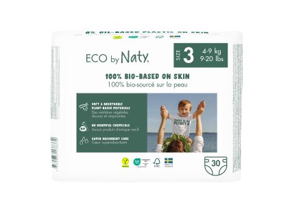Eco by Naty Midi 4–9 kg (30 ks), eko plienky
