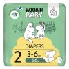 Moomin Baby 2 Newborn 3–6 kg (2 ks), eko plienky