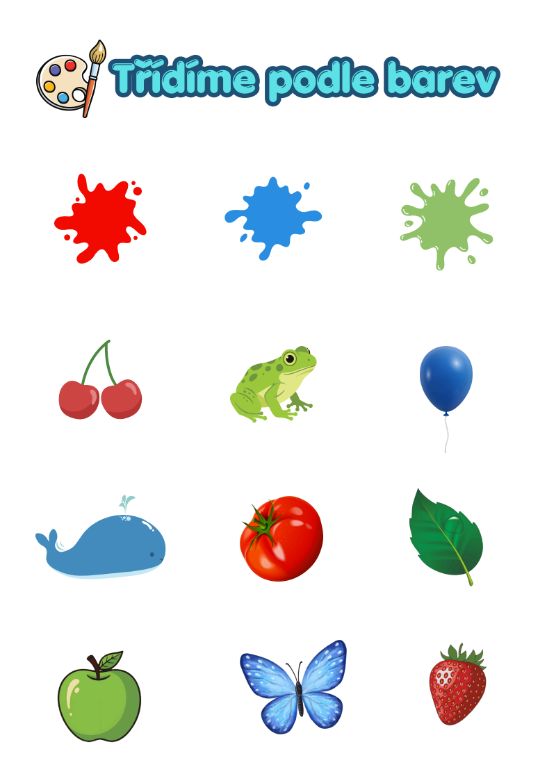 Třídíme podle barev – ukázka zdarma