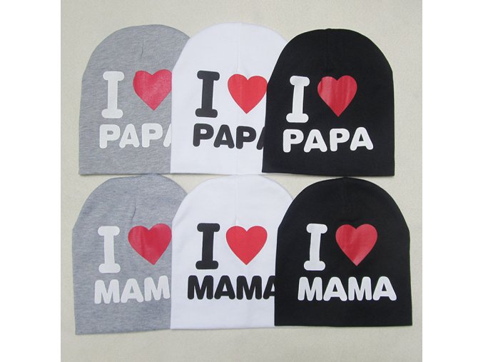 Čepice I LOVE MAMA / PAPA