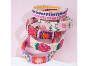 Pletená čelenka v boho stylu (17 variant)