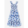 Matchy šaty pro maminku a dcery - floral blue