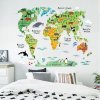 Samolepka na zeď - Dětská mapa světa