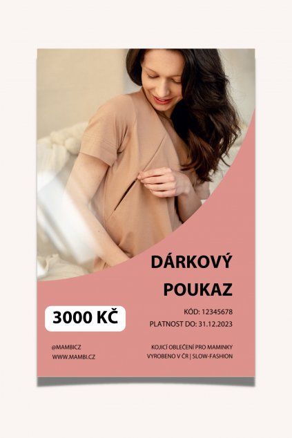 Dárkový poukaz v hodnotě 3000 Kč