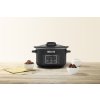 CSC052 crockpot hinged lid digital slow cooker black 4.7L with food lifestyle