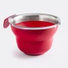 Skládací miska coox s rukojetí průměr 22,8 cm, červená
