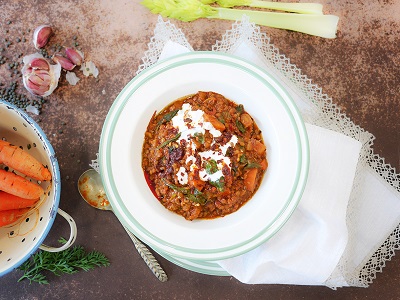 Šošovicovo-tekvicová polievka na karí