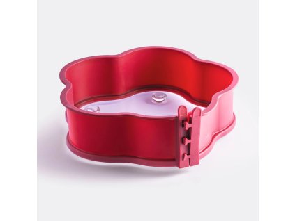 Forma coox SPRING FLOWER priemer 26 cm so sklenenou základňou a nožičkami, červená