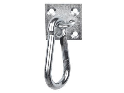 Karabina / krouže s deskou na uvázání koně – pozinkovaná