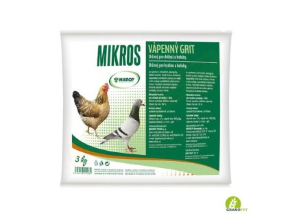 MIKROP Vápenný grit - VPC GB - pro tvorbu vaječné skořápky