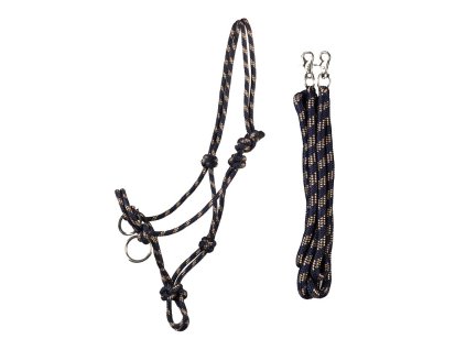 Jezdcká provazová ohlávka včetně otěží Horka TWO TONE