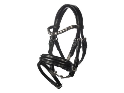 Kožená uzdečka pro hobby horsing – s otěžemi, HKM