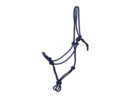 Provazová uzlová ohlávka HORKA z polyesteru – tmavě modrá