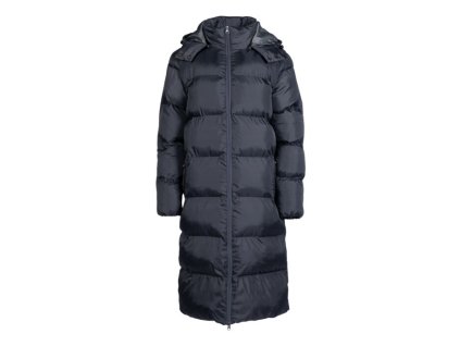 Dlouhý jezdecký kabát PRESTON – odepínací kapuce, šedý, HKM