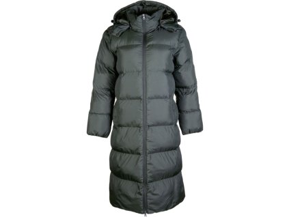 Dlouhý jezdecký kabát PRESTON – odepínací kapuce, zelený, HKM