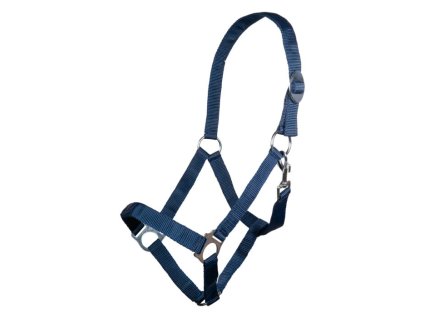 Nylonová ohlávka STARS Economy HKM – tmavě modrá