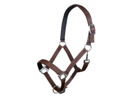 Měkce podložená ohlávka STARS SOFT HKM – hnědá