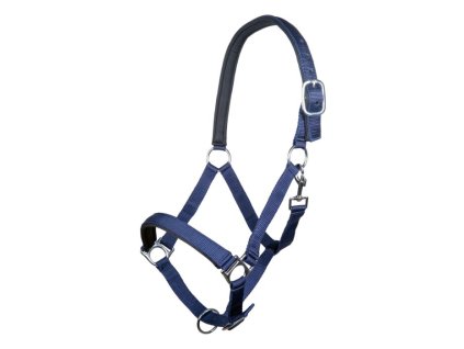 Měkce podložená ohlávka STARS SOFT HKM – tmavě modrá