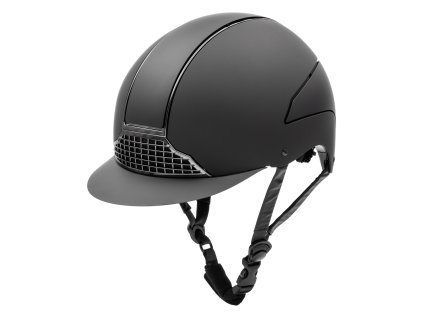 Helma jezdecká SWING H24 chrome (Barva černá matná, Velikost 51 - 55 cm)