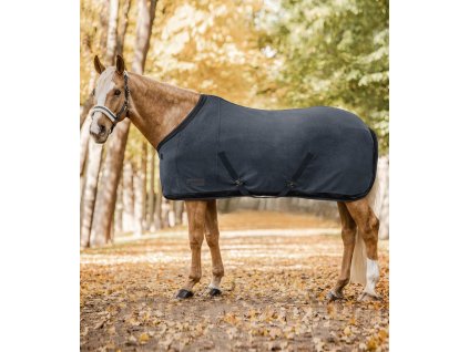 Deka fleesová Esperia Comfort Waldhausen (Barva magnet/černá, Velikost 125 cm)