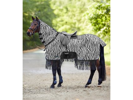 Deka proti hmyzu síťovaná jezdecká zebra Waldhausen (Barva černá/bílá, Velikost 125 cm)