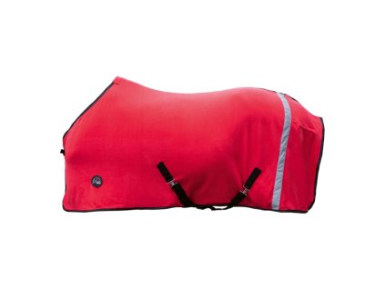 Deka odpocovací fleesová HKM Reflection červená