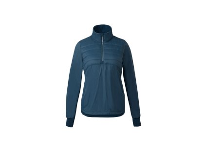 Horze hybridní větrovka, bunda Annika s fleesem modrá  Poloviční zip, vodoodpudivá ochrana a reflexní detaily