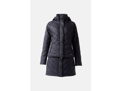 Horze zateplená jezdecká parka Aurora – odnímatelná sukně tm. modrá  Vodoodpudivá, prodyšná a vysoký límec