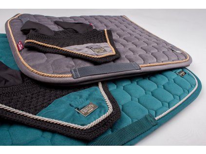 Drezurní podsedlová dečka s náušníky Kentaur sametová  více barev