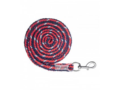 Vodítko Rosé Shine Waldhausen, modro-červeno-stříbrné