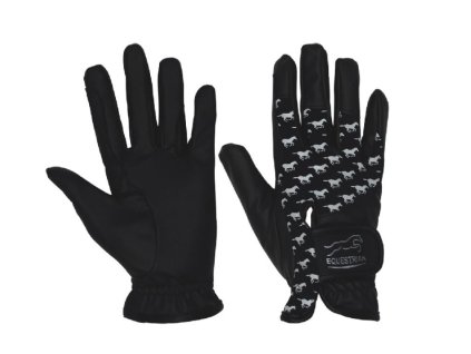 Jezdecke rukavice detske s koniky 1808201517250629887