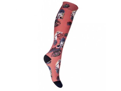 Podkolenky Nylon Print HKM cervena 1408201815012277063