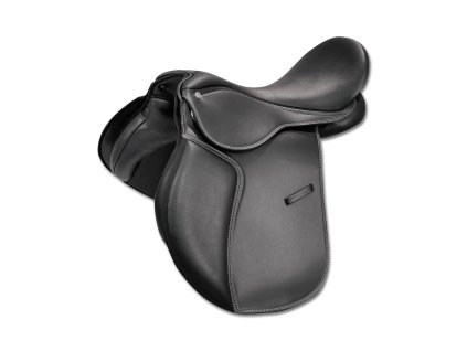 Jezdecké sedlo Economic, syntetické, Pony (Barva černá, Velikost 15,5"/39 cm)