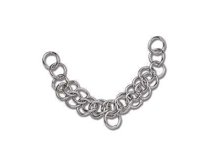 Podbradní řemínek s dvojitým řetízkem – nerezová ocel