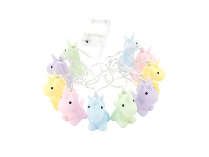 LED světelný řetěz s jednorožci Waldhausen, pastelový, 2 m