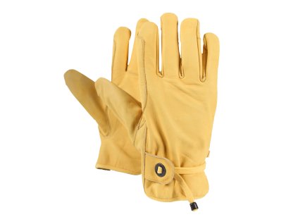 Westernové rukavice kožené Texas ELT Waldhausen (Barva žlutá, Velikost L)