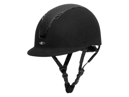 Helma jezdecká  SWING H22 Shine (Barva černý samet/černý lesk, Velikost 51 - 55 cm)
