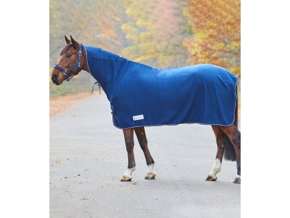 Deka odpocovací fleesová s krkem Economic Waldhausen (Barva námořní, Velikost 135 cm)