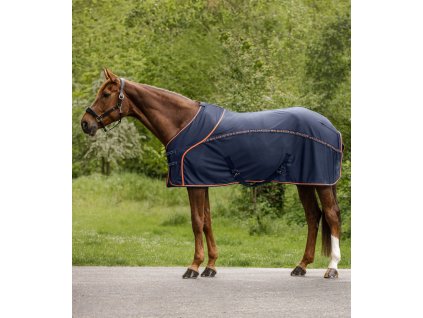 Deka proti hmyzu síťovaná letní Cooler Waldhausen (Barva půlnoční modrá/oranžová, Velikost 125 cm)