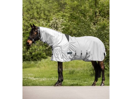 Deka proti mouchám síťovaná Eczema Protect Waldhausen (Barva stříbrná šedá/šedá, Velikost 115 cm)