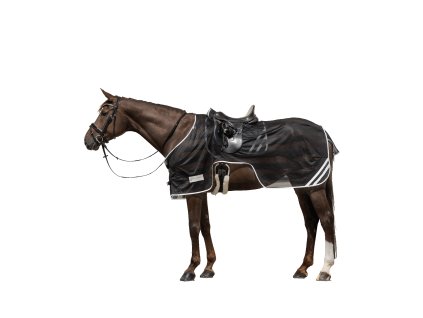 Jezdecká deka REFLEX, stříbrná (Barva černá/stříbrná šedá, Velikost 125 cm)