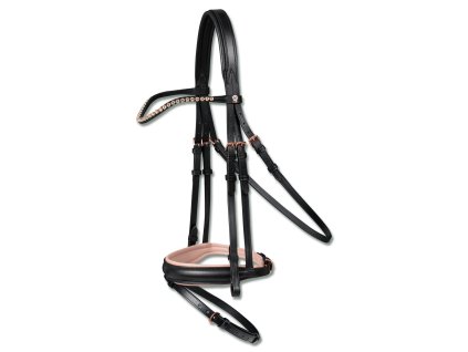 Uzdečka X-Line Rosé Waldhausen (Barva černá, Velikost VB)