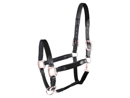 Ohlávka STAR MIX Waldhausen (Barva černá/růžově zlatá, Velikost PON)