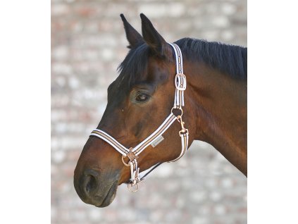 Ohlávka Shine Waldhausen (Barva bílá/růžové zlato, Velikost PON)