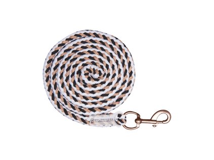 Vodítko pro koně Shine Waldhausen (Barva černá/bílá/růžové zlato)