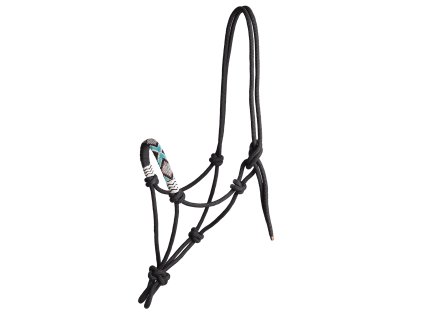 Ohlávka provazová Pearls (Barva černá, Velikost PON)