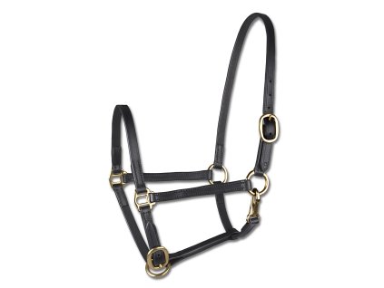 STAR Ohlávka výstavní, kůže (Barva černá, Velikost MSH)